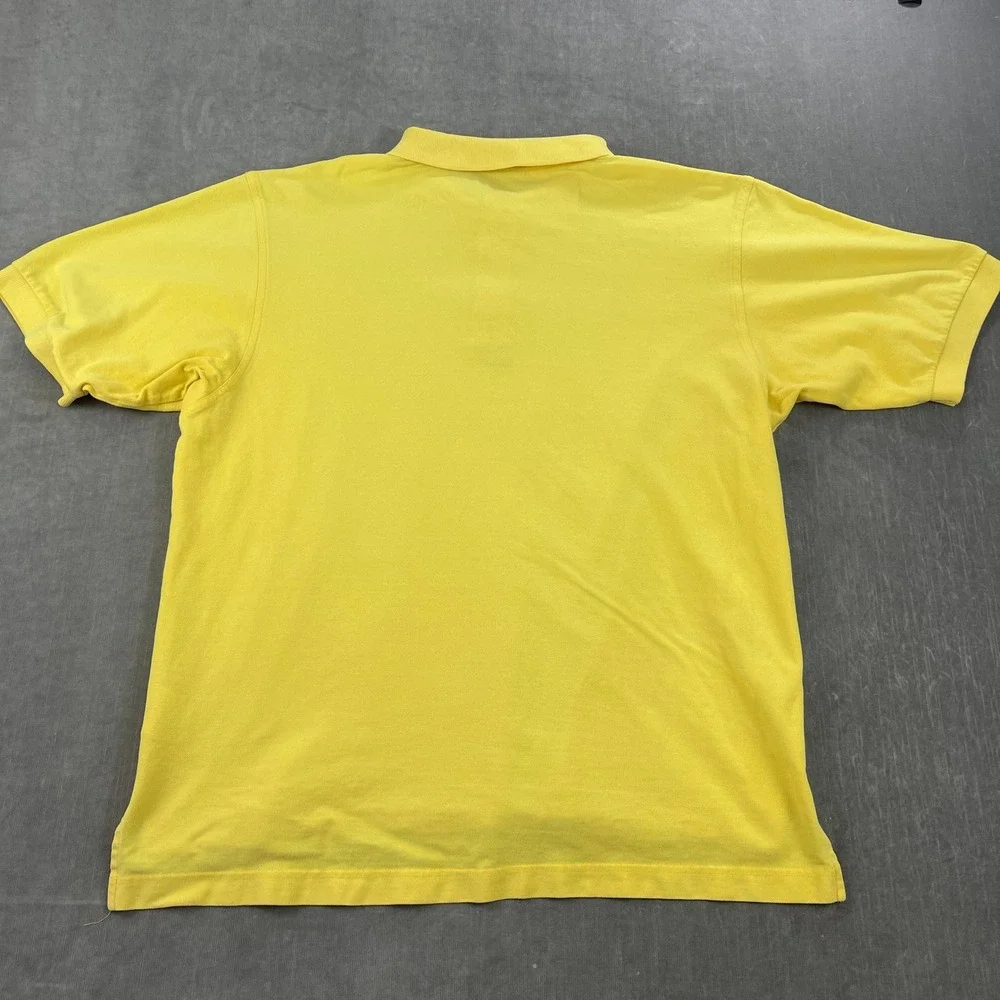 Nike Mens X-Large Yellow Polo Shirt Center‎ Swoosh